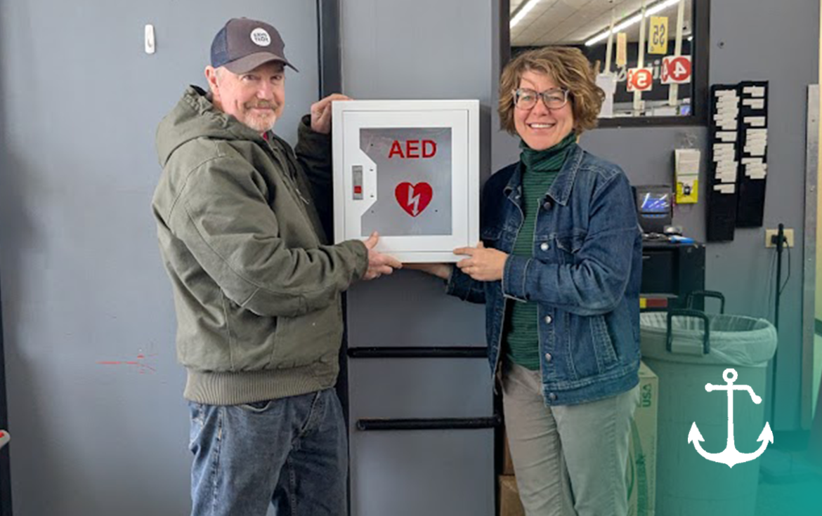 Automated External Defibrillators (AED) Donated to Save-A-Lot and the Delta Foundation in Portland